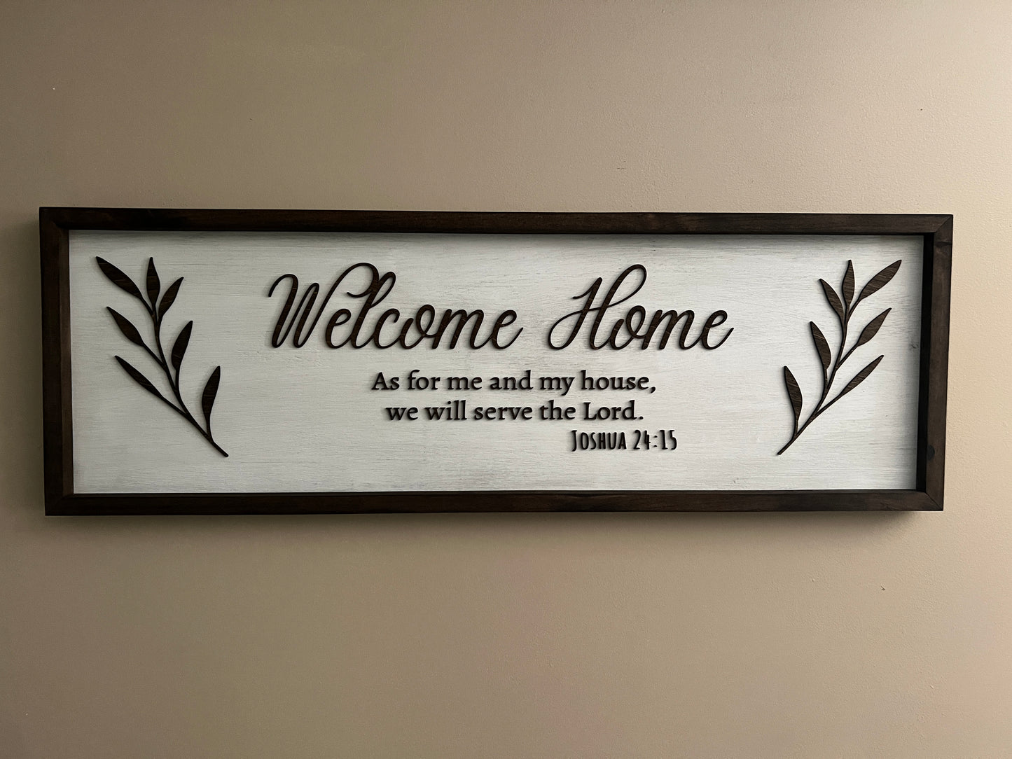 Welcome Home Bible Verse Sign - As For Me And My House