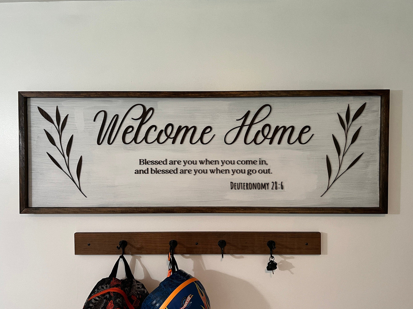 Welcome Home Bible Verse Sign