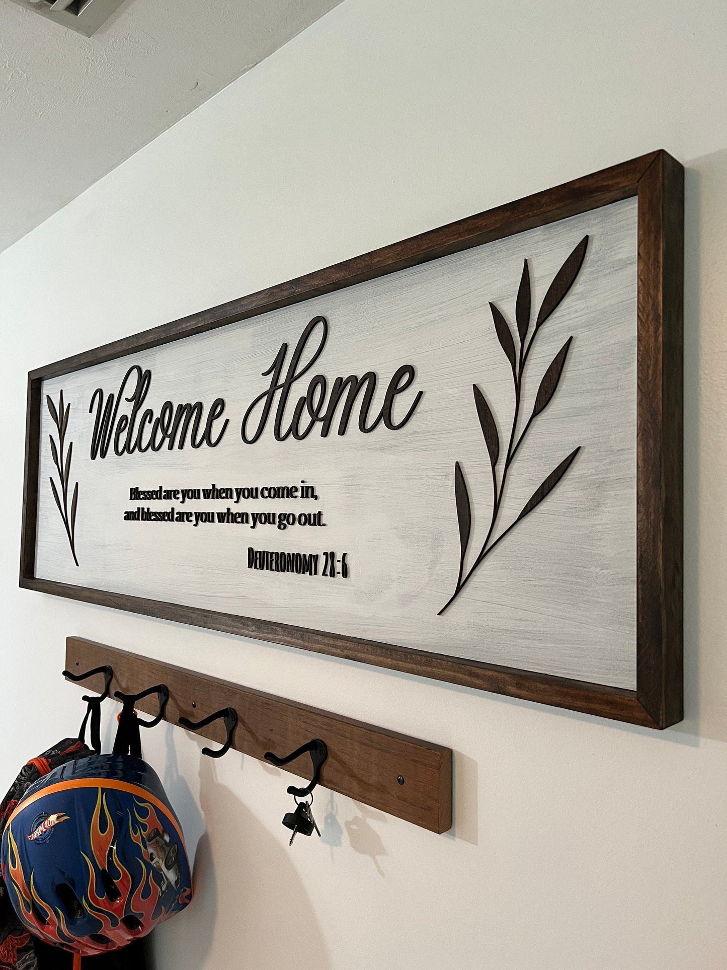 Welcome Home Bible Verse Sign