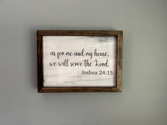 As For Me and My House We Will Serve The Lord, Bible Verse Wall Decoration, Housewarming gift